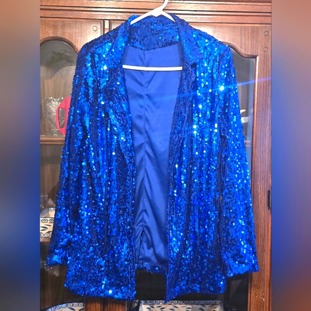 Blue Sequin Women's Jacket